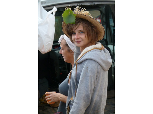 Une belle vendangeuse