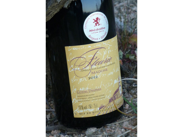 Cuv&eacute;e Madone 2012 - m&eacute;daille d'argent au Concours International de Lyon