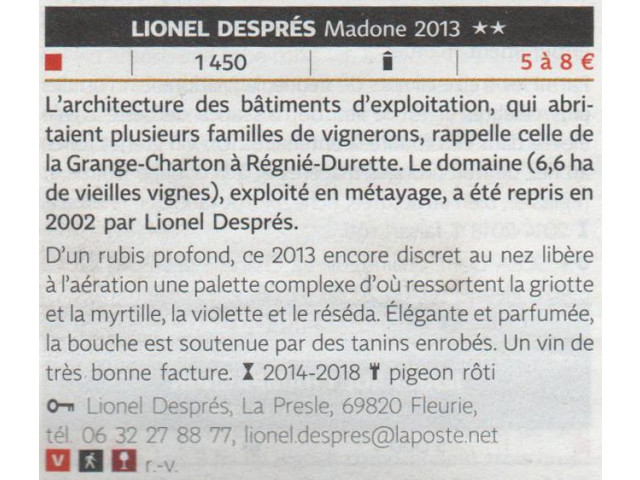 Guide Bettane & Desseauve 2015  - Guide Hachette 2015